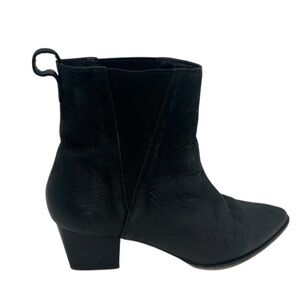 Able Black Ankle Boots Slip On Leather Size 8.5 Good Condition